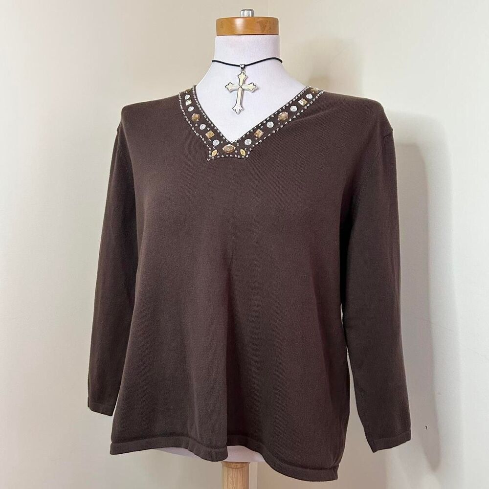 Liz-claiborne Women's Brown Jumper
